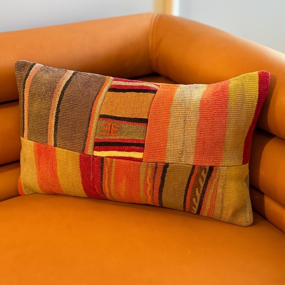NWT Vintage Turkish Kilim Pillow-12x20